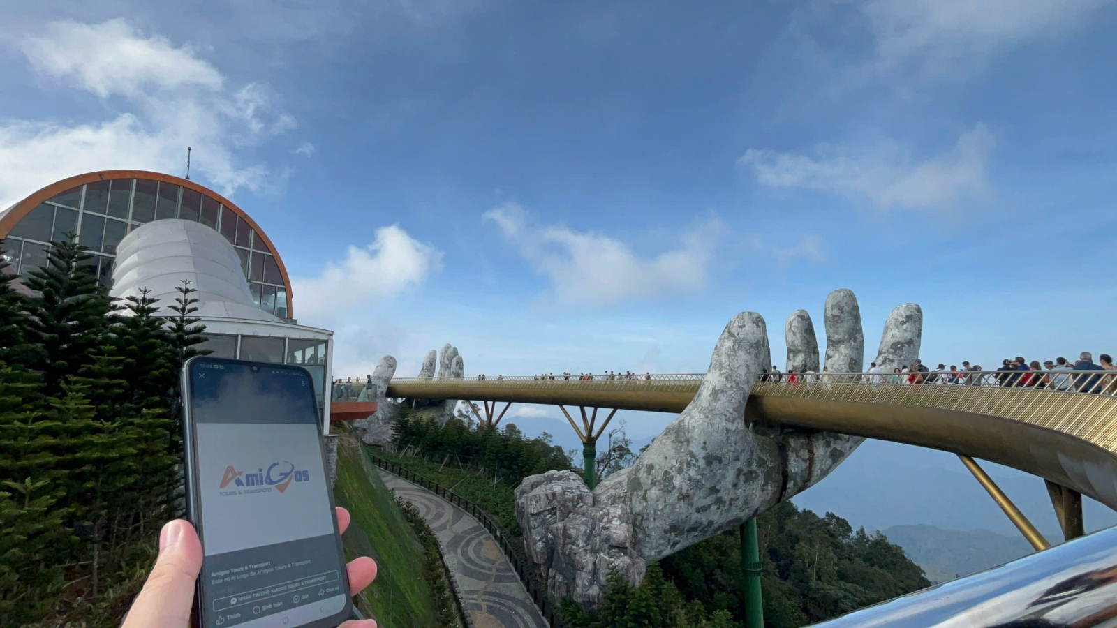 Golden Bridge in Ba Na Hill Da Nang